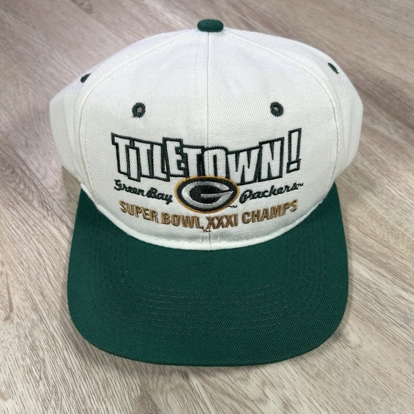 Headmaster Other - VTG Green Bay Packers Snapback Hat NFL Headmaster White Green Wool Blend Cap